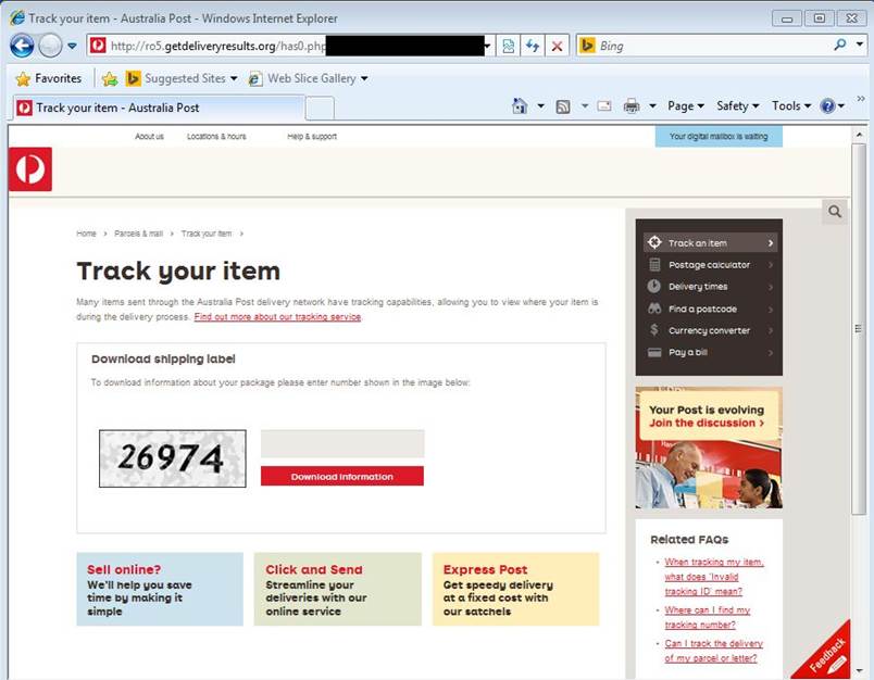 Ransomware Outbreak: Fake Australia Post Websites Spreading TorrentLocker